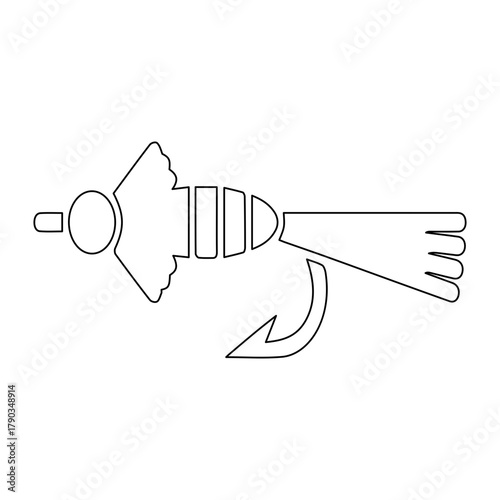 Fly fishing lure icon