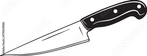 Vector of a Kitchen Chef's Knife Illustration