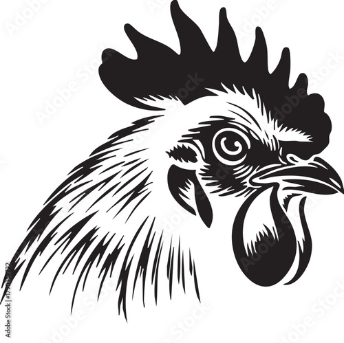Vector of a Rooster Cock Poultry Bird