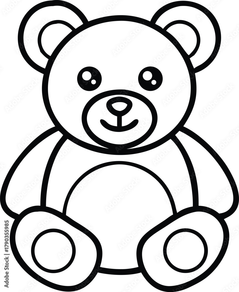 Obraz premium teddy bear coloring pages (5).eps