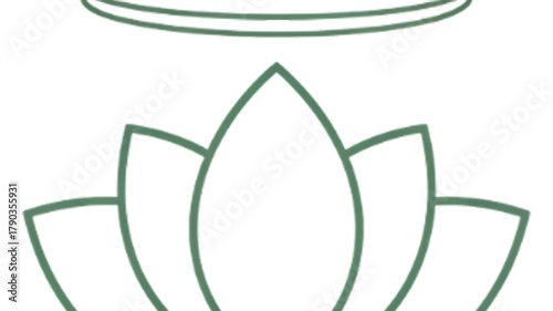 Serene lotus flower with a glowing halo, symbolizing peace and spiritual enlightenment