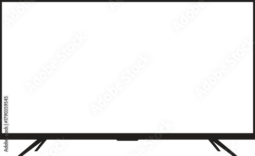 Modern Flat Screen Television Monitor mockup vector