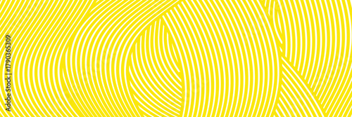 Yellow and white pasta background, abstract geometric pattern of spaghetti. Yellow macaroni poster. eps 10