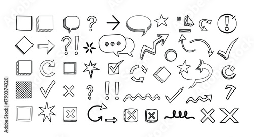 Hand-drawn doodle elements