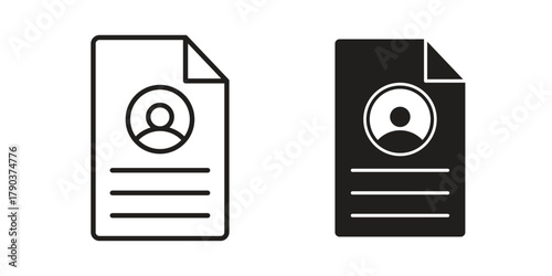 Application form icon vector with glyph style. Stroke liner icons