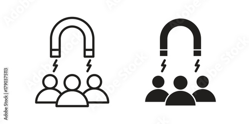 Attraction icon vector with glyph style. Stroke liner icons