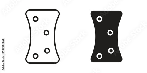 Bath sponge icon vector with glyph style. Stroke liner icons