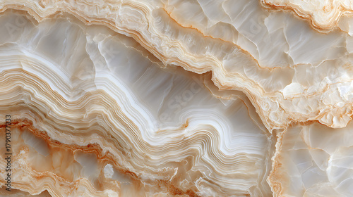 Creamy beige and white veined stone texture with warm amber highlights marble onyx