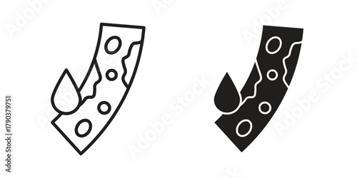 Cholesterol icon vector with glyph style. Stroke liner icons