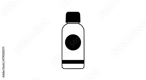 Daily hand cream black white icon