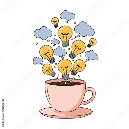 Jolt of Creativity: Morning Coffee Fueling Innovation, Brainstorming, and Idea Generation