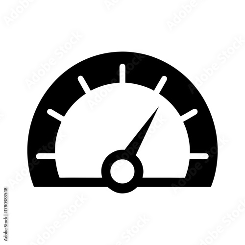 Simple Analog Gauge Dial Industrial Equipment Symbol Icon Line Art Vector illustration