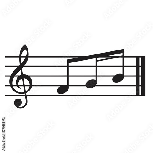 A Simple Melodic Phrase on Staff