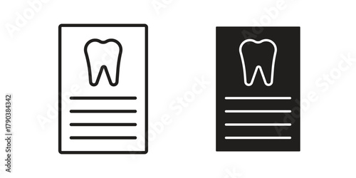 Dental X ray icon vector with glyph style. Stroke liner icons