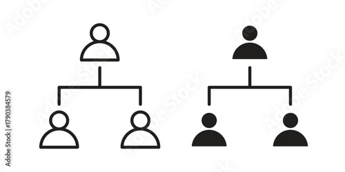 Department head icon vector with glyph style. Stroke liner icons