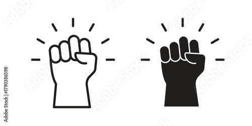 Empowerment icon vector with glyph style. Stroke liner icons