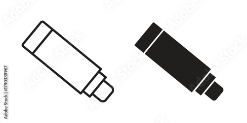 Glue stick icon vector with glyph style. Stroke liner icons