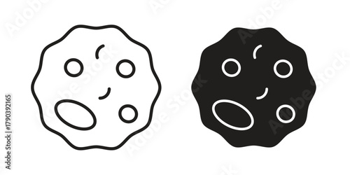 Human cells icon vector with glyph style. Stroke liner icons