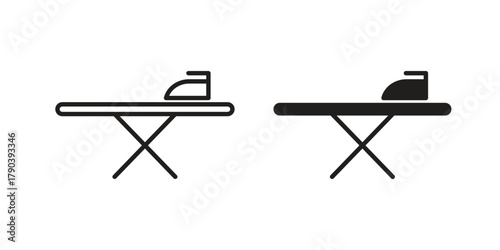 Iron board icon vector with glyph style. Stroke liner icons