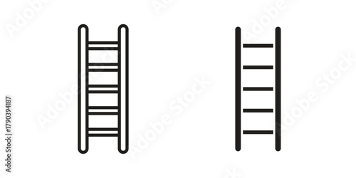 Ladder icon vector with glyph style. Stroke liner icons