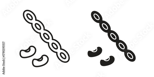 Legume icon vector with glyph style. Stroke liner icons