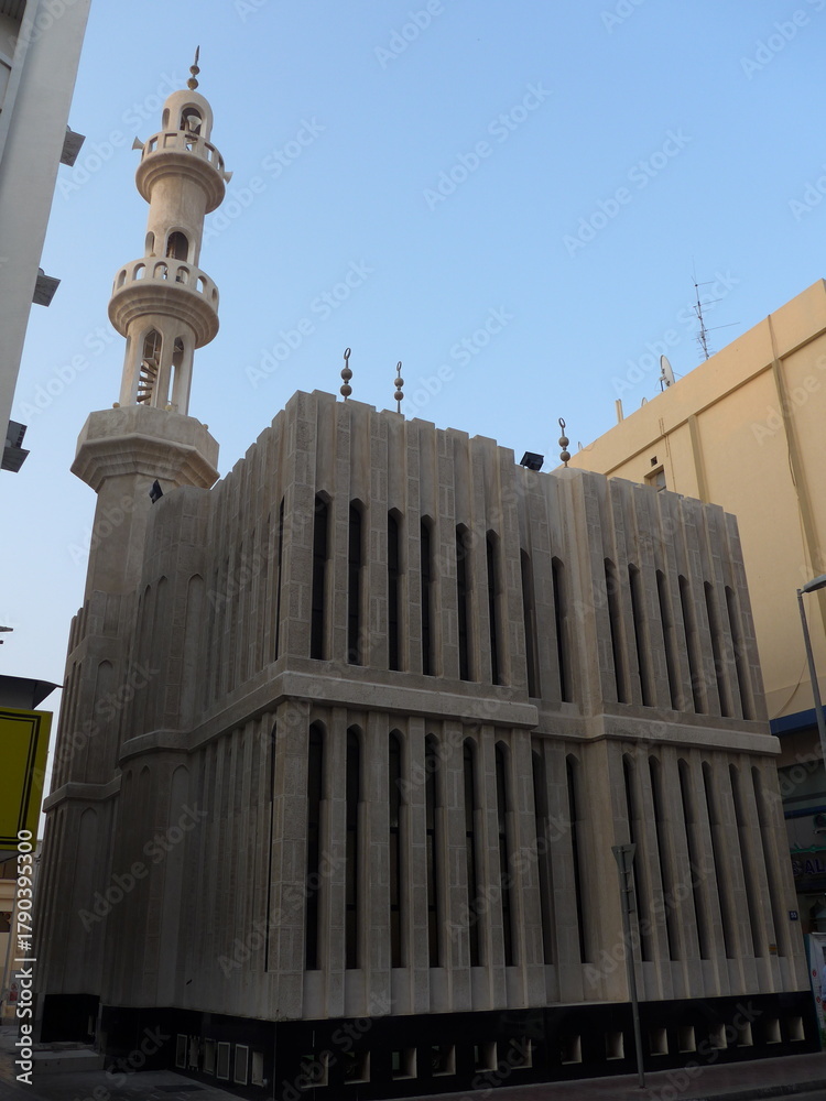 Fototapeta premium United Arab Emirates, UAE, Dubai - aerial view inside Al Fahidi Historical Neighbourhood