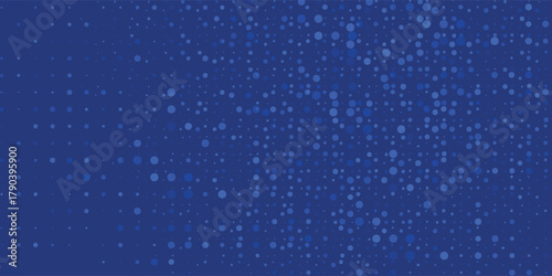 Blue pixel background. Abstract digital pattern with square elements grid. Futuristic dotted mesh with gradient effect. Geometric minimal digital design. Modern vector illustration.