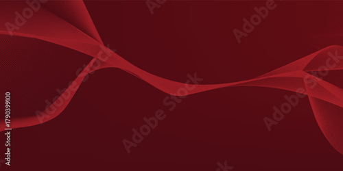 Contemporary technology cover design set. Luxury background with red line pattern (guilloche curves). Premium vector tech backdrop for business layout, digital certificate, formal brochure template