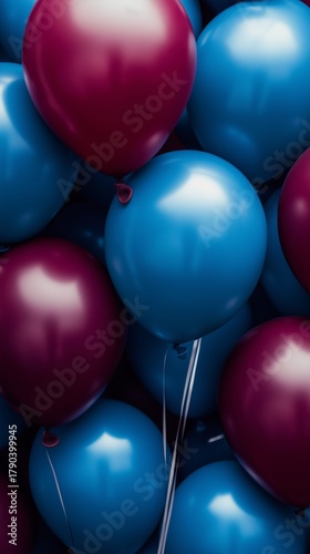 Colorful Balloons Filling a Space for a Festive Celebration in a Joyful Atmos...