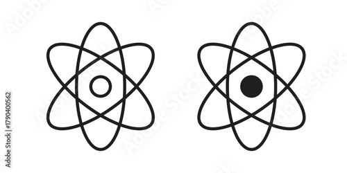 Photon icon vector with glyph style. Stroke liner icons