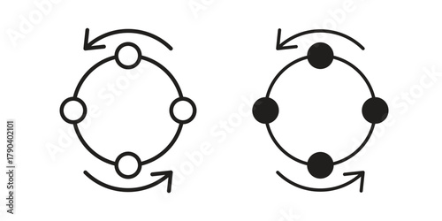 Procedure icon vector with glyph style. Stroke liner icons