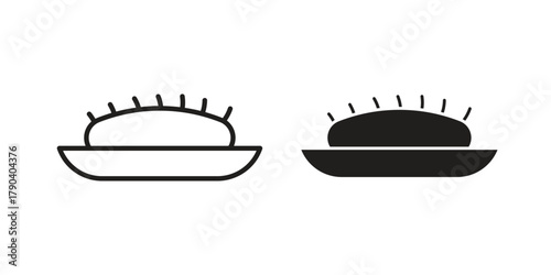 Sea cucumber icon vector with glyph style. Stroke liner icons
