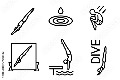 Diving Poster Icons. Isometric vector illustration set Zoo animals – red fox, Arctic fox, fennec fox; den tunnel, sand dune, snow