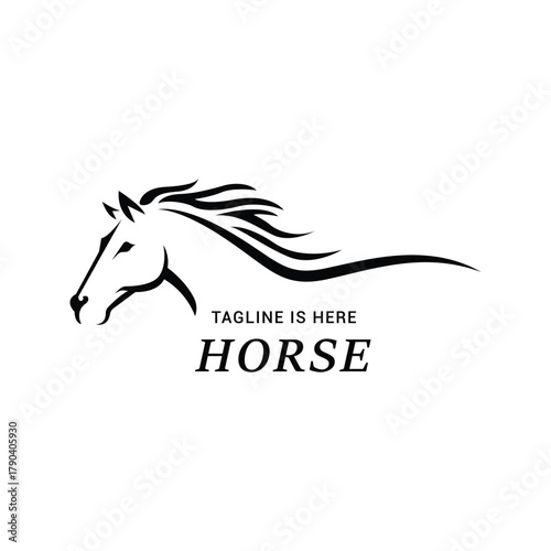 Fast Horse logo Design Vector, Creative design, Template, illustration