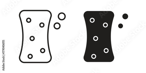 Soap cleaning icon vector with glyph style. Stroke liner icons