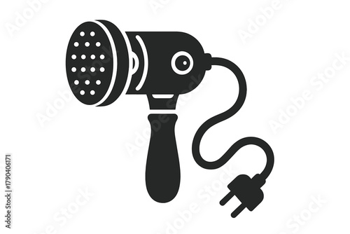 Antique Vibrator Icon. Solid style icons of Antique Personal Device: Vintage Vibrator, Early Electric Device, Medical Purpose,