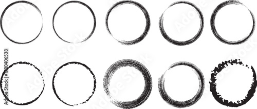 Round sun watercolor paint shape sets. Hand drawn rough yellow circle shape ink brush stroke grunge texture. Grunge circular rough brush badge background Japanese sun elements. Vector illustration