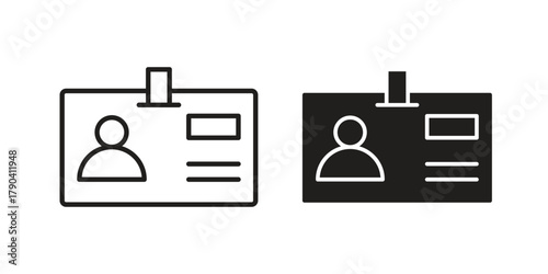 Visitor icon vector with glyph style. Stroke liner icons