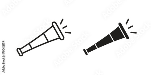Vuvuzela icon vector with glyph style. Stroke liner icons