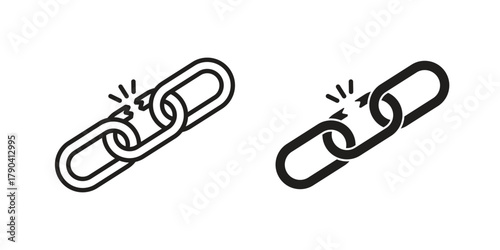 Weak icon vector with glyph style. Stroke liner icons