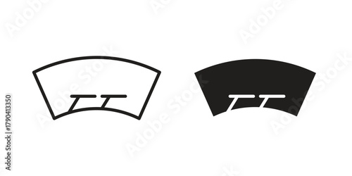 Windscreen icon vector with glyph style. Stroke liner icons