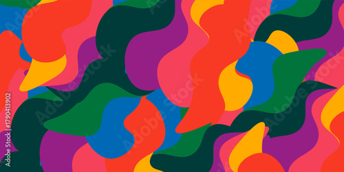 Colorful abstract fluid background dynamic textured geometric element. Modern gradient light simple abstract modern art