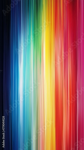 Colorful Vertical Lines Create an Abstract Rainbow Pattern With Sparkles in a...