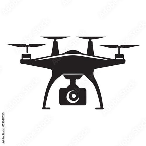 Modern dron icon silhouette