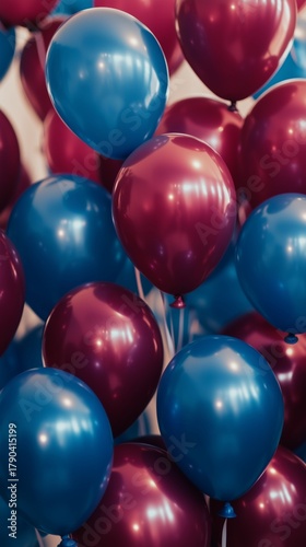 Colorful Balloons Filling a Space for a Festive Celebration in a Joyful Atmos...