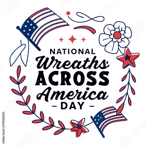NATIONAL WREATHS ACROSS AMERICA DAY vector illustration 