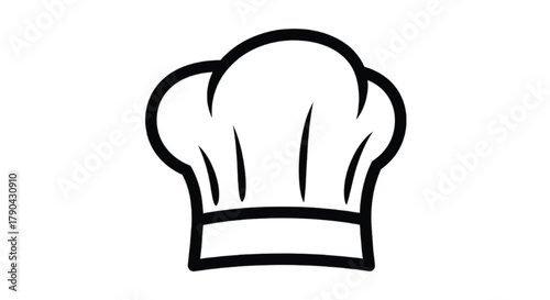 Classic chef's hat, a symbol of culinary expertise and tradition, presented simply on a clean background.