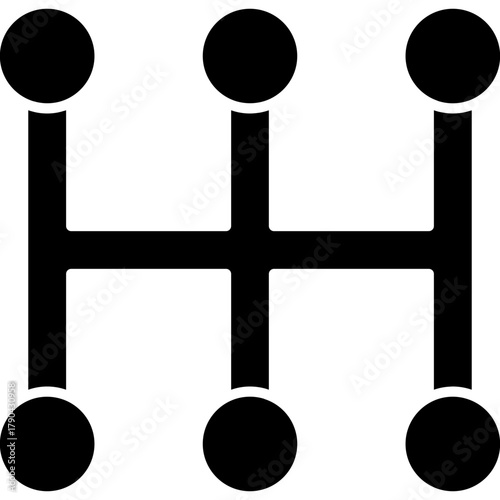 Gearshift Icon Vector Element