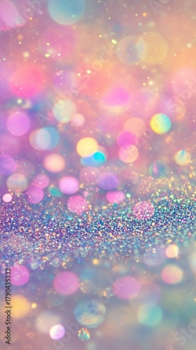Colorful Glitter Background Creating a Magical and Dreamy Atmosphere for Creative Projects and Designs