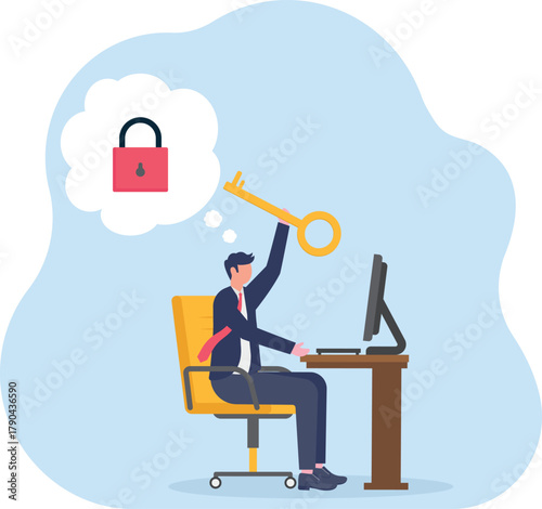 illustration of the key or solution to business problems
